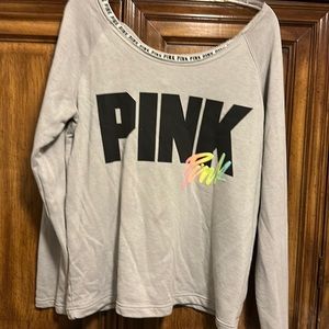 PINK grey sweatshirt size M